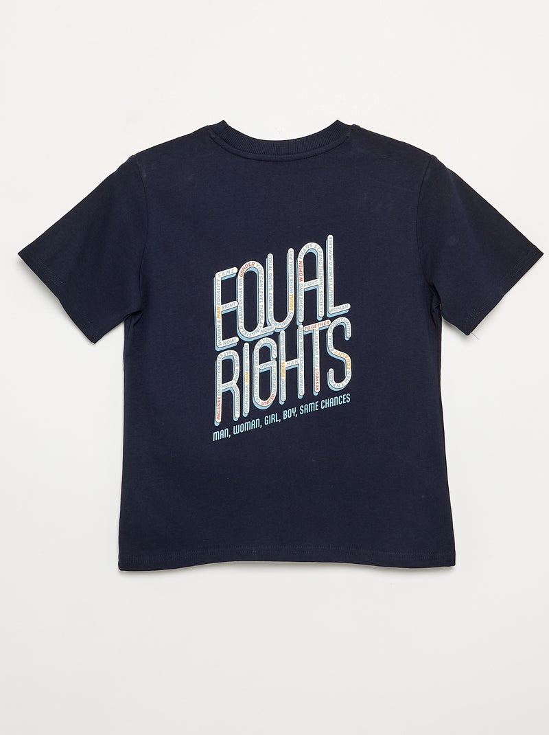 T-shirt 'gendergelijkheid' Blauw - Kiabi