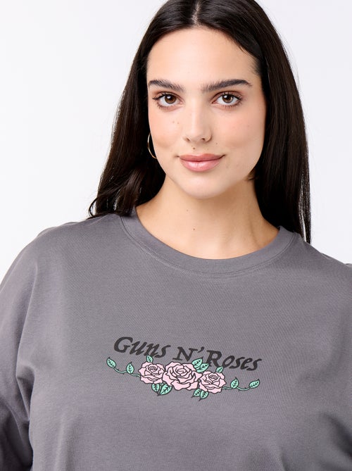 T-shirt 'Guns 'n' Roses' met korte mouwen - Kiabi