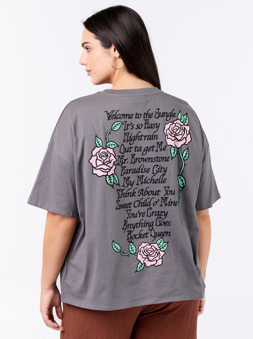 T-shirt 'Guns 'n' Roses' met korte mouwen - Kiabi