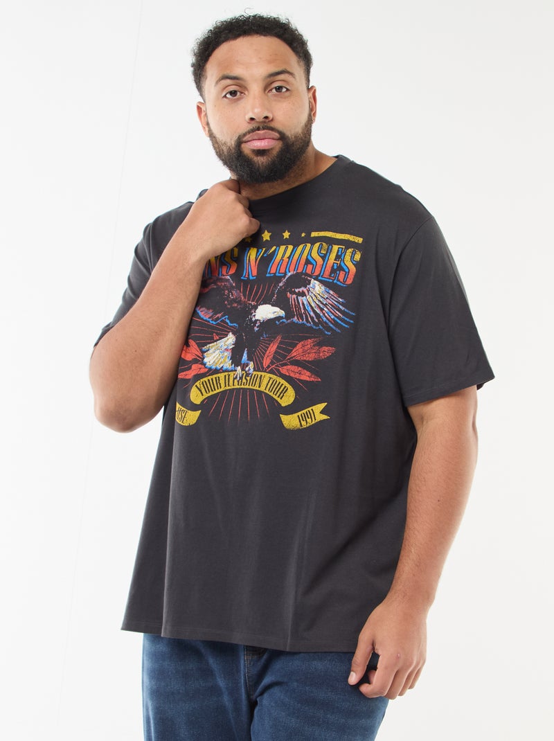 T-shirt 'Guns N' Roses' met korte mouwen Zwart - Kiabi