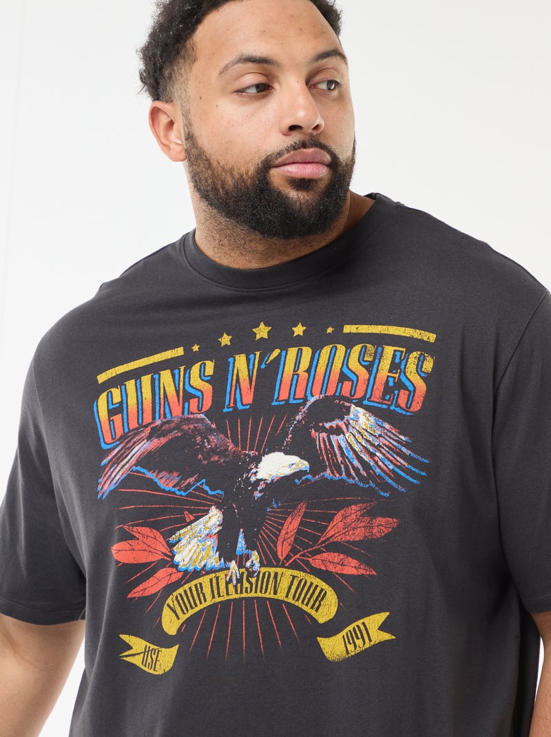 T-shirt 'Guns N' Roses' met korte mouwen Zwart - Kiabi