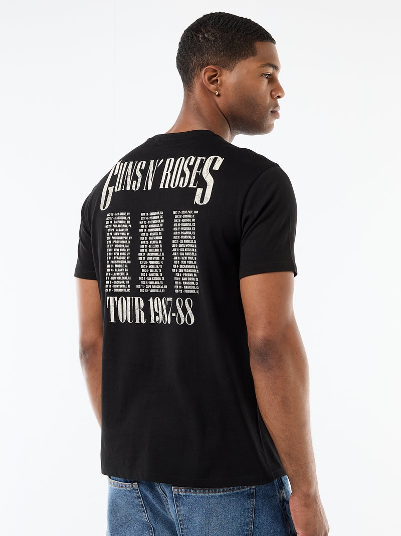 T-shirt 'Guns N' Roses' Zwart - Kiabi