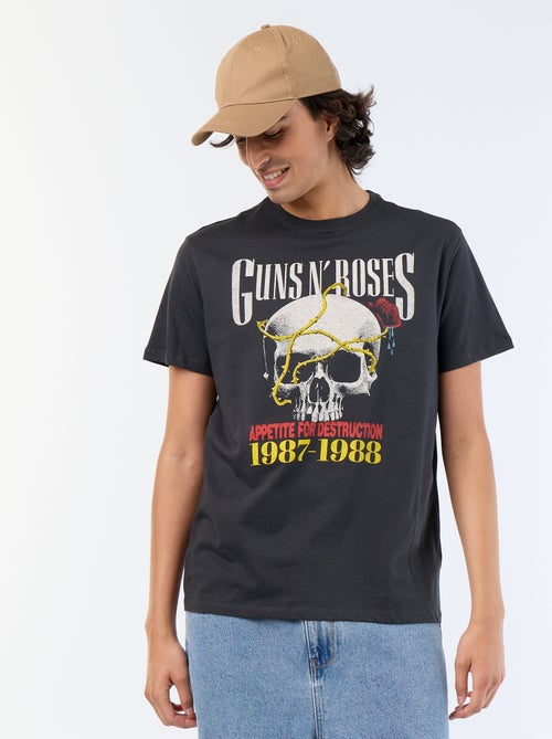 T-shirt 'Guns N'Roses' met korte mouwen - Kiabi T-shirt 'Guns N'Roses' met korte mouwen - Kiabi