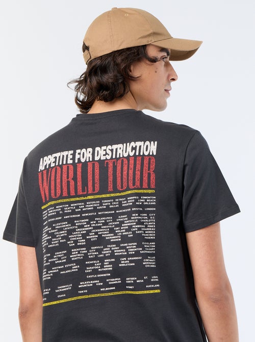 T-shirt 'Guns N'Roses' met korte mouwen - Kiabi T-shirt 'Guns N'Roses' met korte mouwen - Kiabi