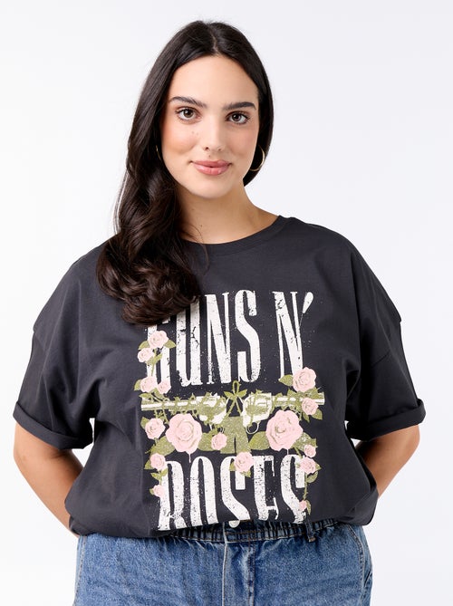 T-shirt 'Guns'n'Roses' met korte mouwen - Kiabi