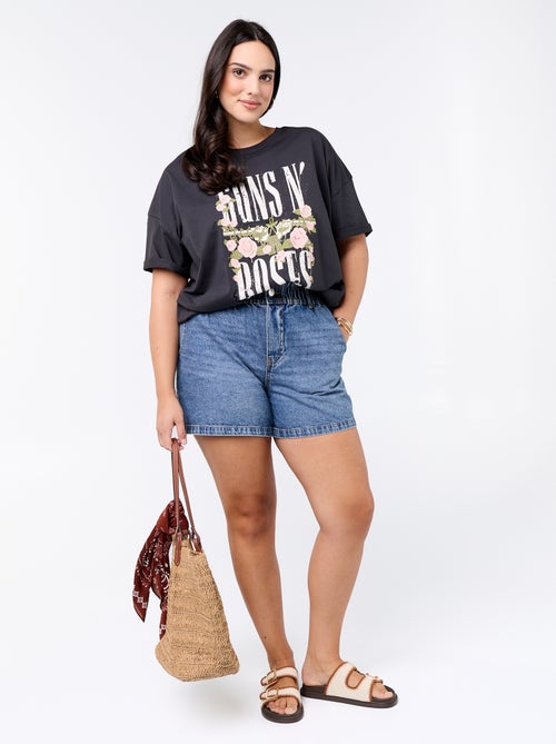 T-shirt 'Guns'n'Roses' met korte mouwen - Kiabi