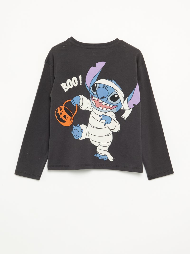 T-shirt 'Halloween' 'Disney' 'Stitch' Zwart - Kiabi