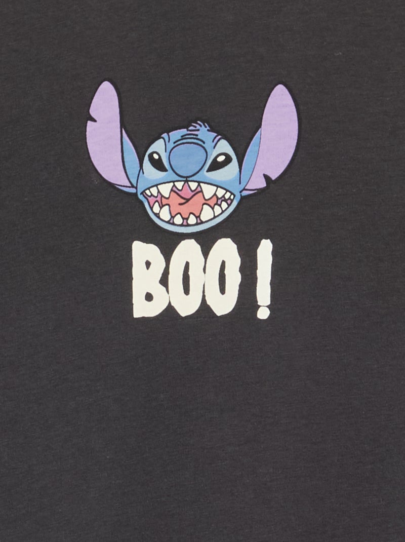 T-shirt 'Halloween' 'Disney' 'Stitch' Zwart - Kiabi