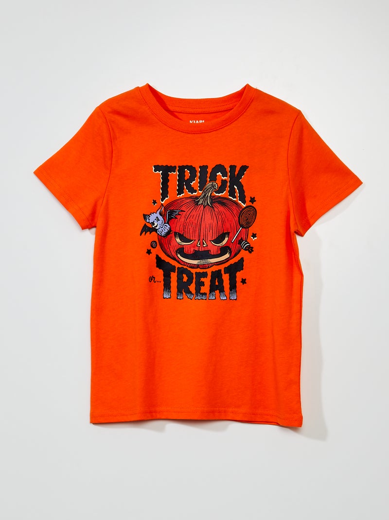T-shirt 'Halloween' ORANJE - Kiabi