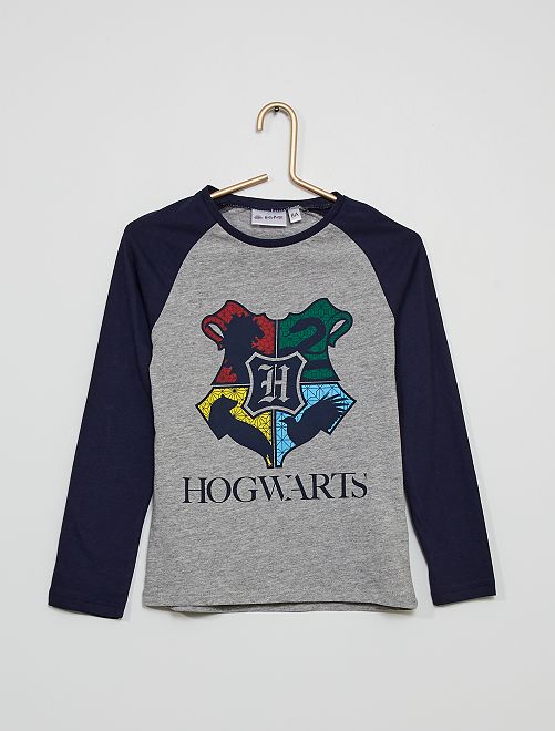 T-shirt 'Harry Potter' - grijs / blauw 