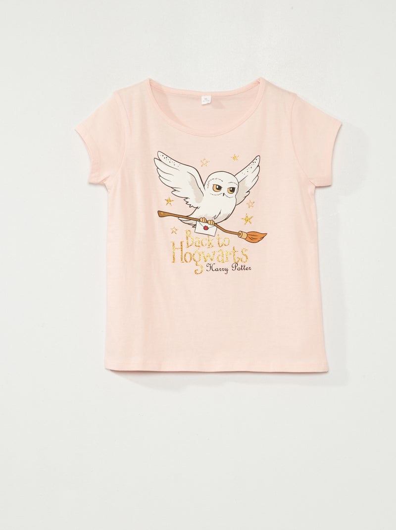 T-shirt 'Harry Potter' 'Hedwig' roze - Kiabi