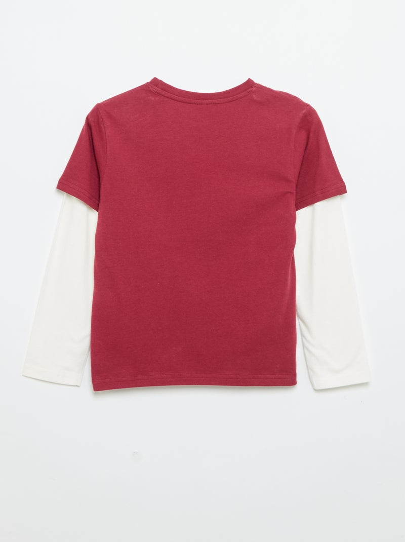 T-shirt 'Harry Potter' met lange mouwen - Kerst Rood - Kiabi