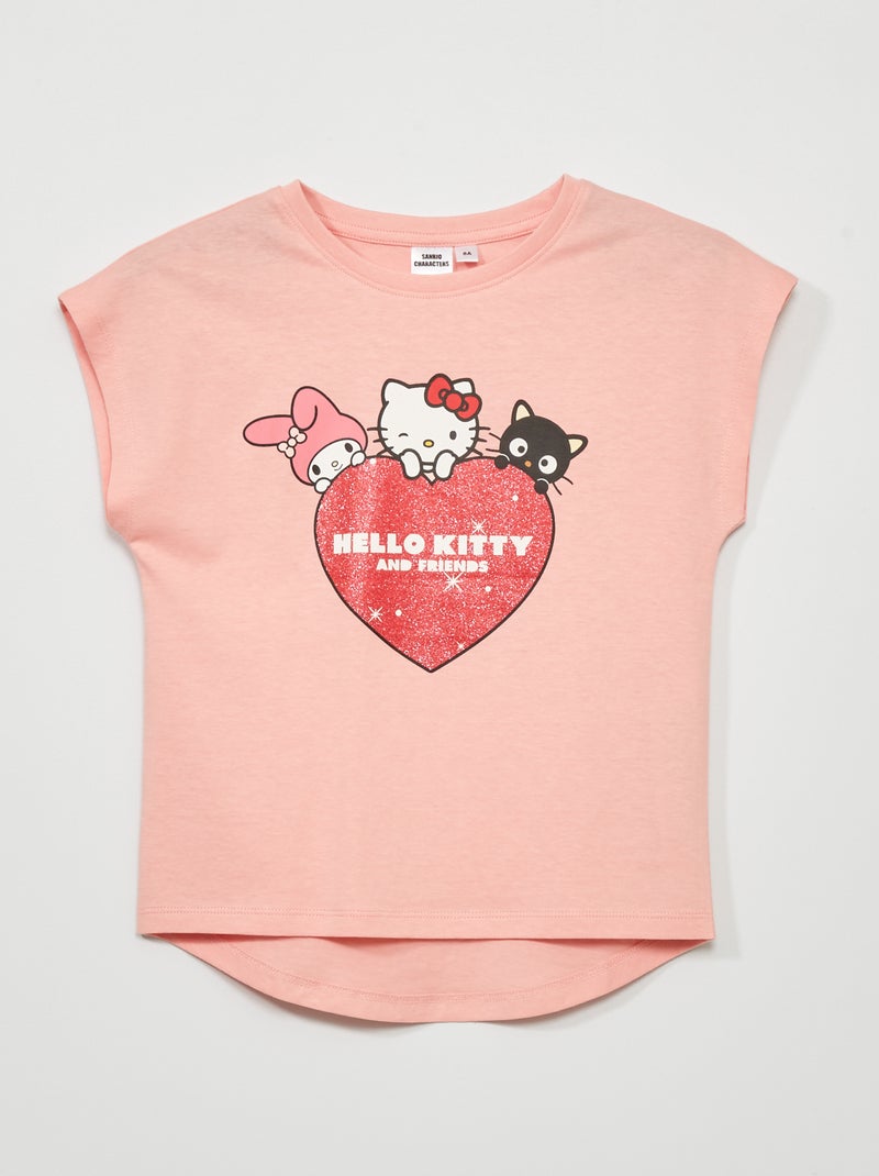 T-shirt 'Hello Kitty' licht bordeaux - Kiabi