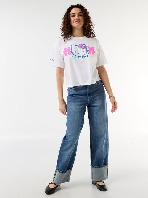 T-shirt 'Hello Kitty' met korte mouwen - Kiabi