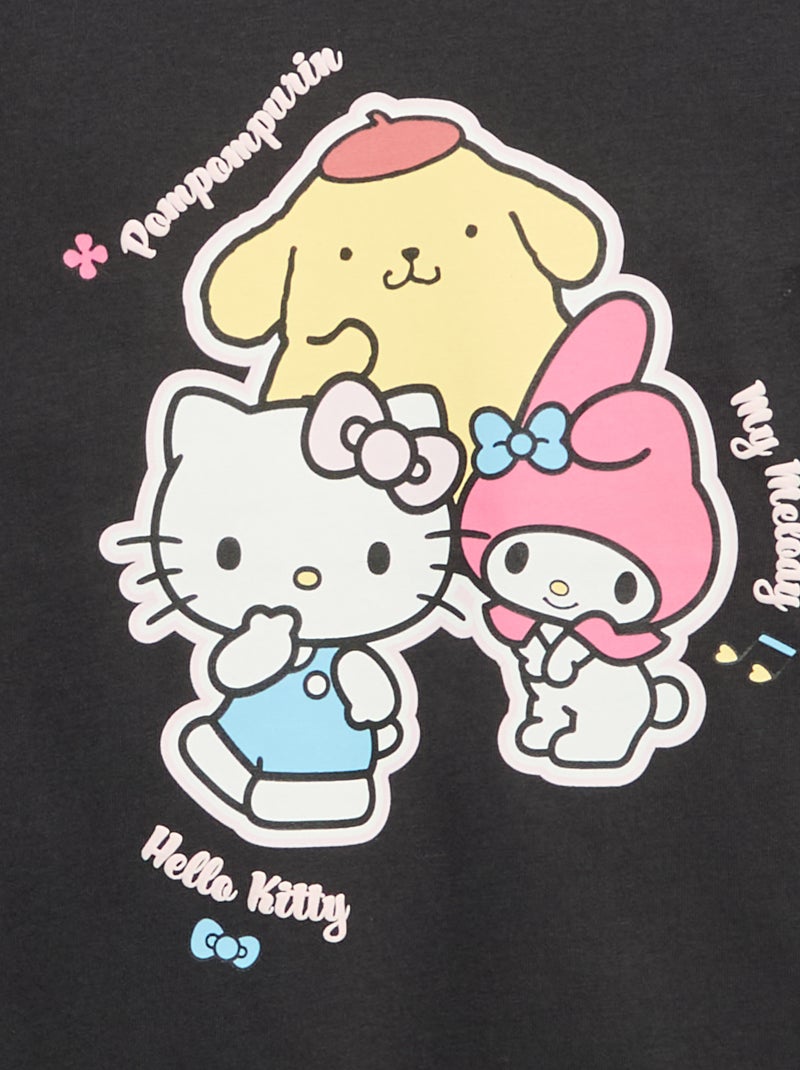 T-shirt 'Hello Kitty' met korte mouwen Zwart - Kiabi