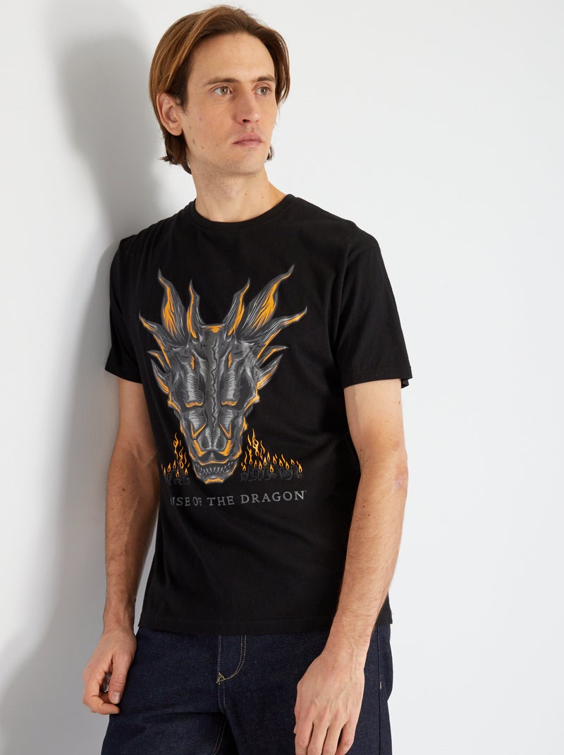 T-shirt 'House of the Dragon' zwart - Kiabi