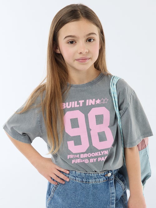 T-shirt in Amerikaanse stijl - Kiabi