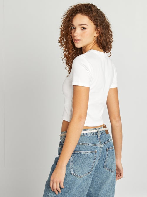 T-shirt in campusstijl - Kiabi