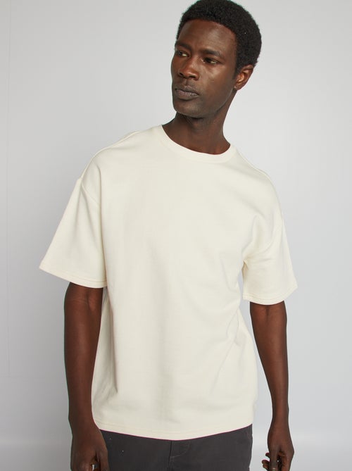 T-shirt in sweatstijl van joggingstof - Kiabi