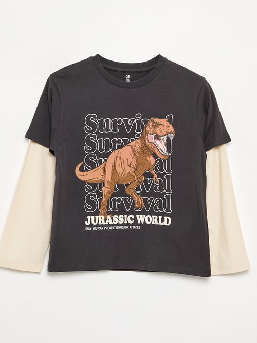T-shirt 'Jurassic World' met lange mouwen - Kiabi T-shirt 'Jurassic World' met lange mouwen - Kiabi
