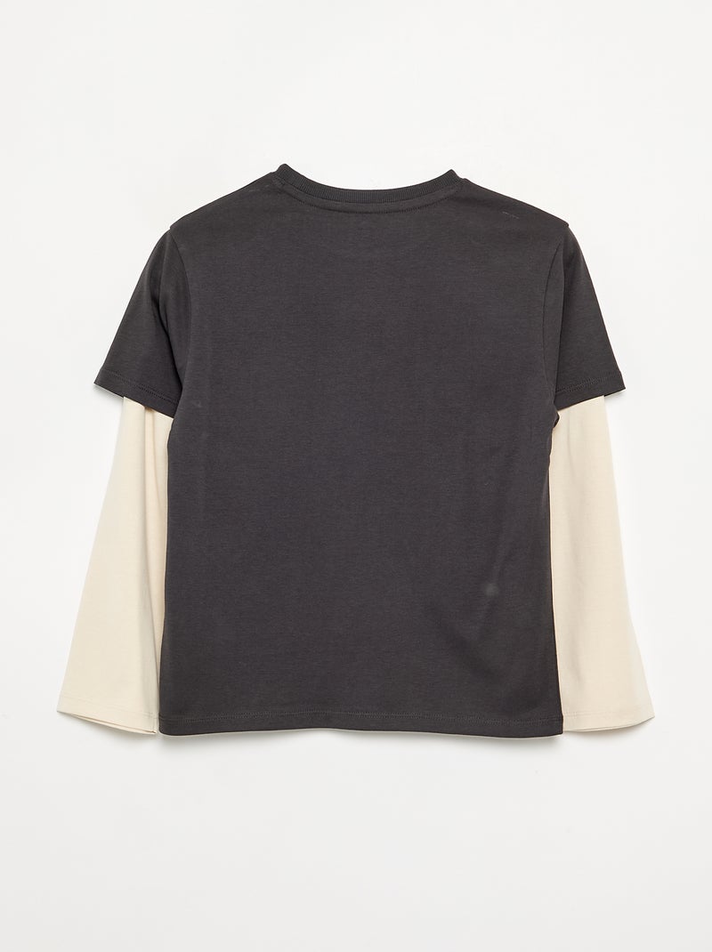 T-shirt 'Jurassic World' met lange mouwen Zwart - Kiabi