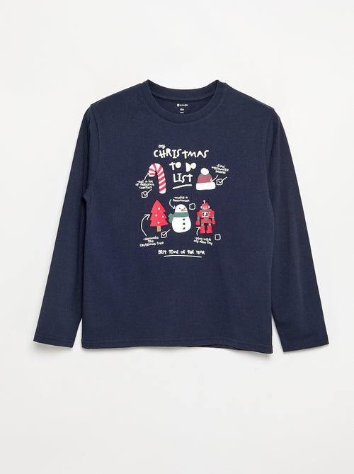 T-shirt 'Kerst' met lange mouwen - Kiabi