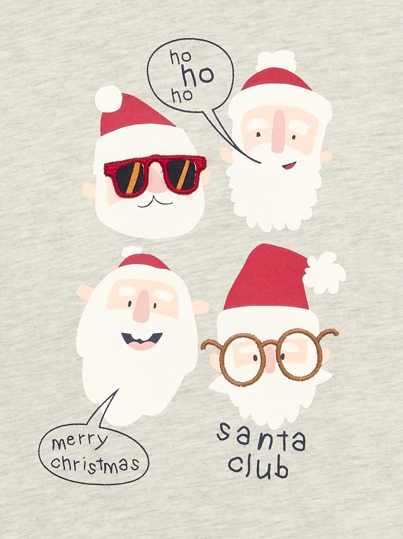 T-shirt 'Kerst' met lange mouwen Grijs - Kiabi