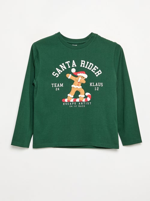 T-shirt 'Kerst' met lange mouwen - Kiabi