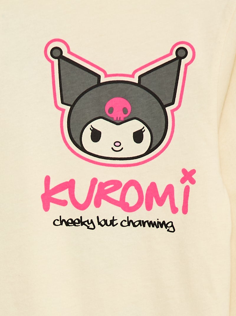 T-shirt 'Kuromi' 'Hello kitty & friends' van katoenjersey Wit - Kiabi