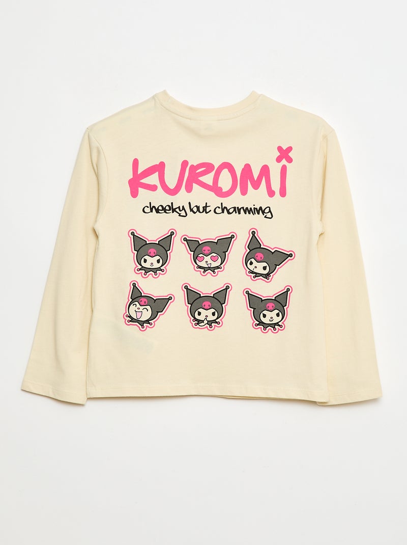 T-shirt 'Kuromi' 'Hello kitty & friends' van katoenjersey Wit - Kiabi