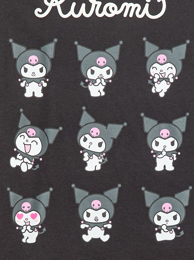 T-shirt 'Kuromi' met lange mouwen Zwart - Kiabi