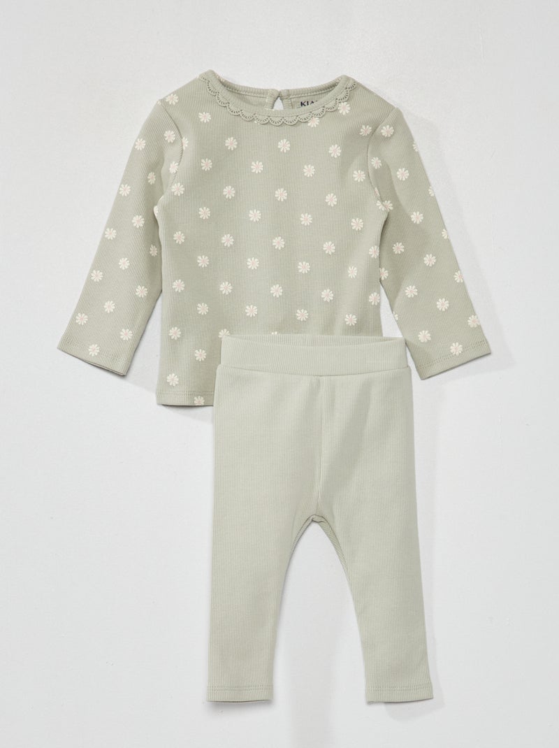 T-shirt + legging - 2-delig GROEN - Kiabi