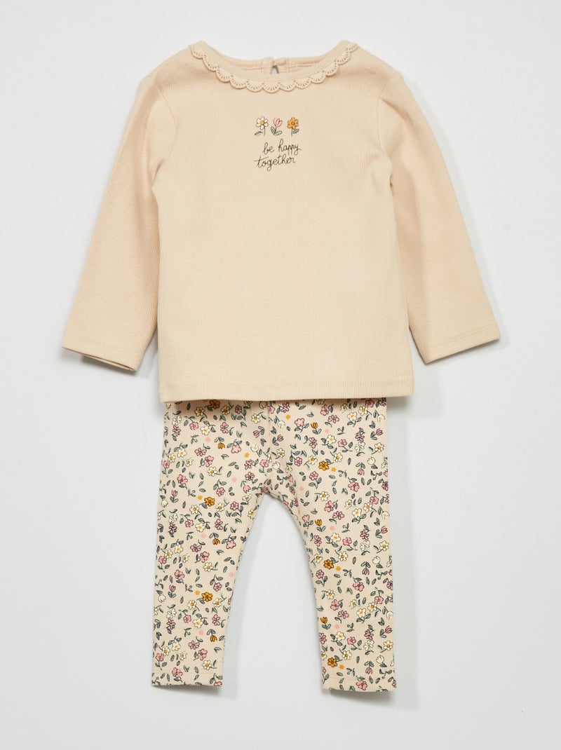 T-shirt + legging - 2-delig ROSE - Kiabi