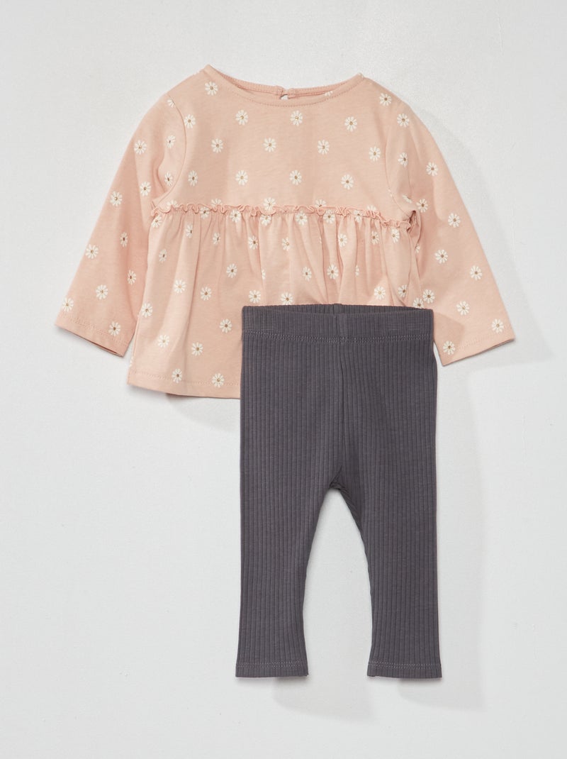 T-shirt + legging - 2-delig ROSE - Kiabi