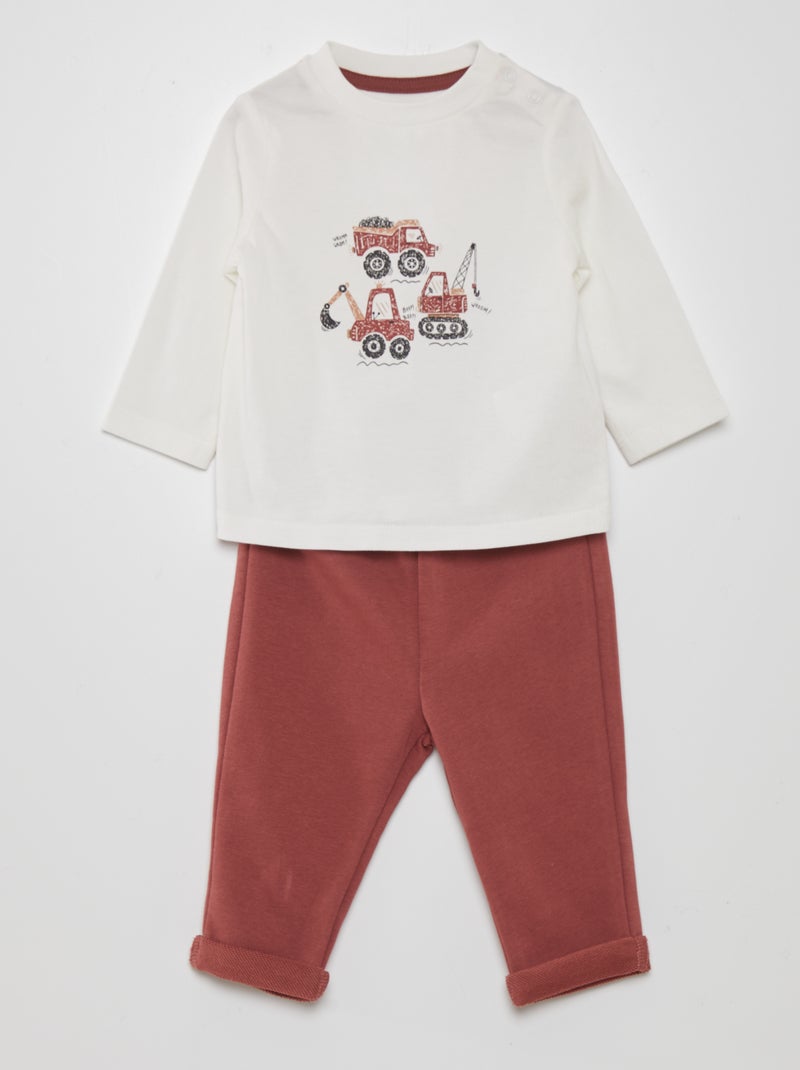 T-shirt + legging - 2-delig WIT - Kiabi