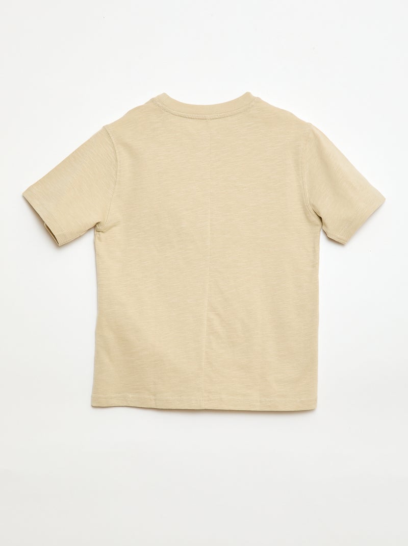 T-shirt loose fit Biege - Kiabi