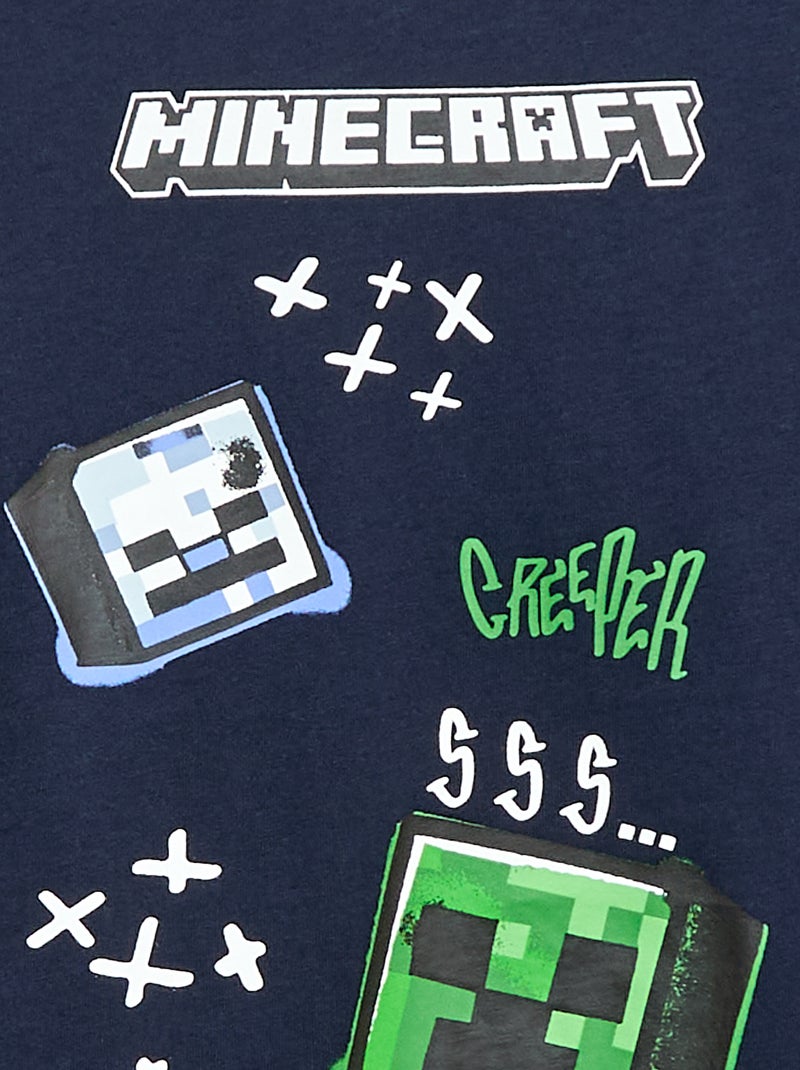 T-shirt loose fit 'Minecraft' Blauw - Kiabi