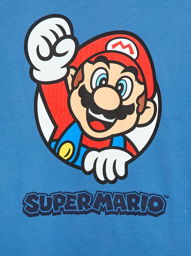 T-shirt 'Mario' van katoen Blauw - Kiabi