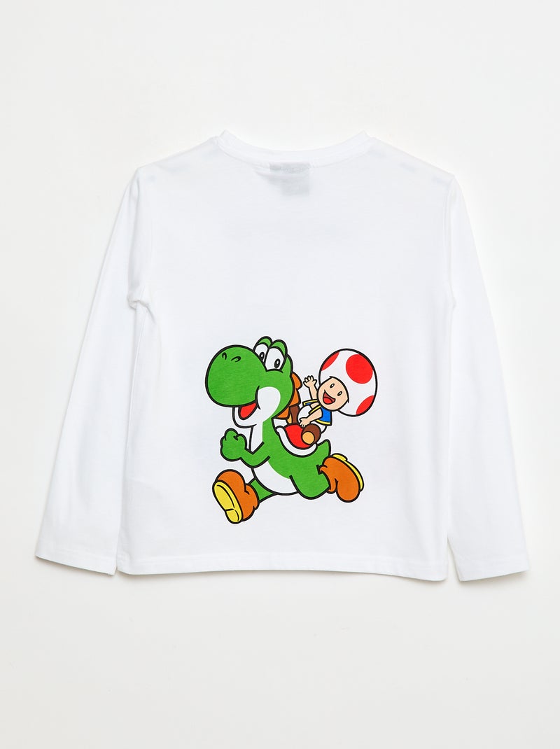 T-shirt 'Mario' van katoen wit - Kiabi