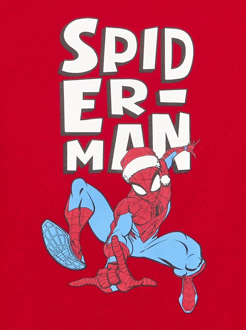 T-shirt 'Marvel' 'Spider-Man' - Kerst Rood - Kiabi
