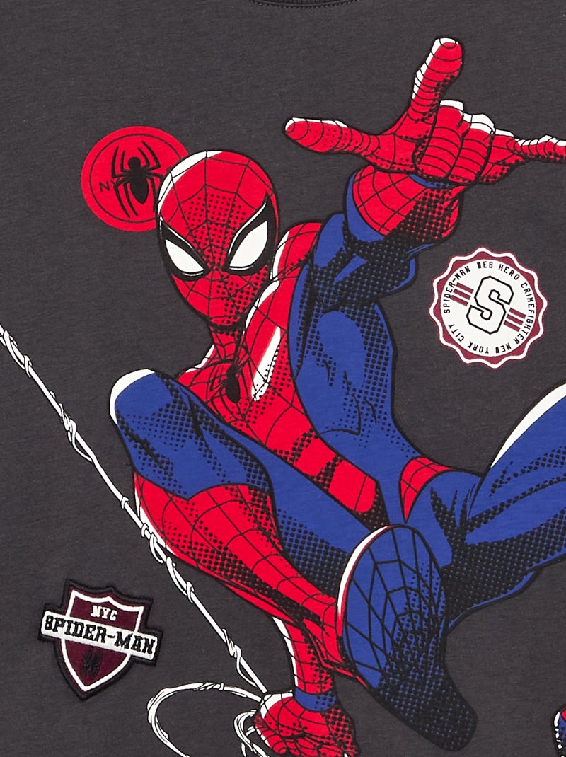 T-shirt 'Marvel' 'Spider-Man' met lange mouwen Zwart - Kiabi