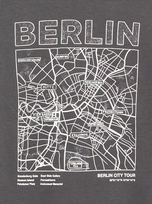 T-shirt met 2-in-1-effect en lange mouwen - Kiabi