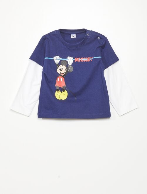 T-shirt met 2-in-1-effect 'Mickey Mouse' - Kiabi