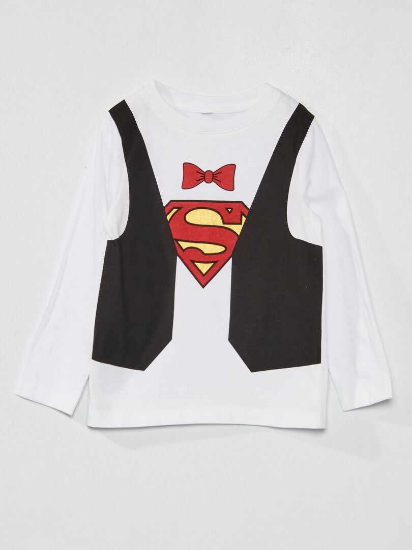 T-shirt met 2-in-1-effect 'Superman' WIT - Kiabi