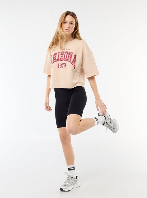 T-shirt met 3/4 mouwen van French Terry - Kiabi