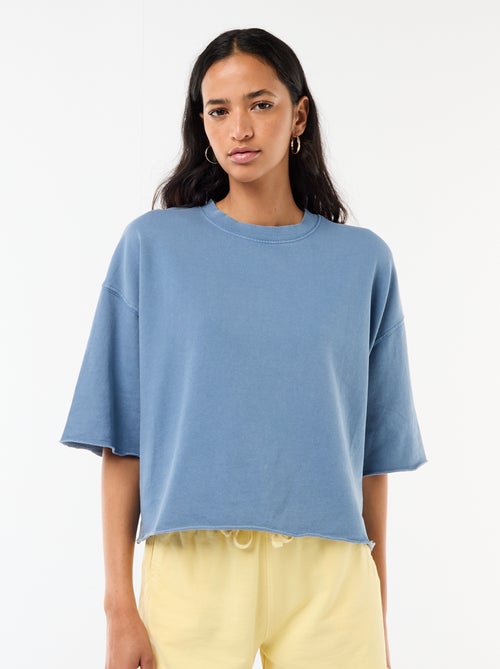 T-shirt met 3/4-mouwen van French Terry - Kiabi