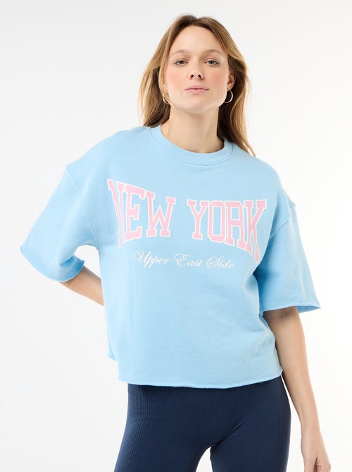 T-shirt met 3/4 mouwen van French Terry - Kiabi