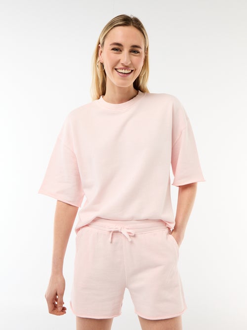 T-shirt met 3/4-mouwen van French Terry - Kiabi