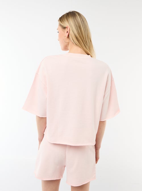 T-shirt met 3/4-mouwen van French Terry - Kiabi