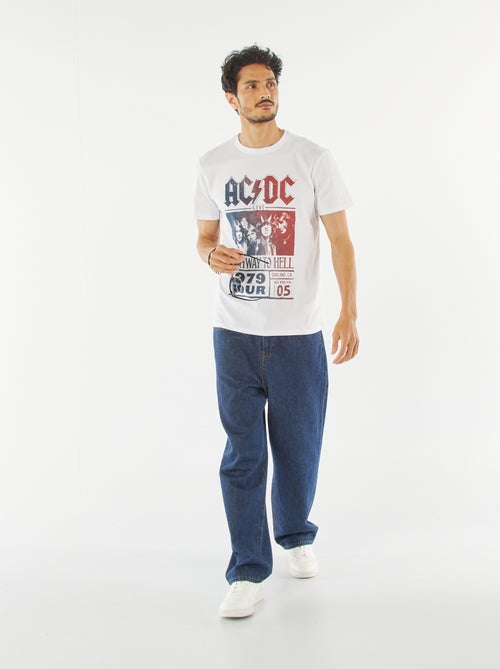 T-shirt met AC/DC-print en korte mouw - Kiabi